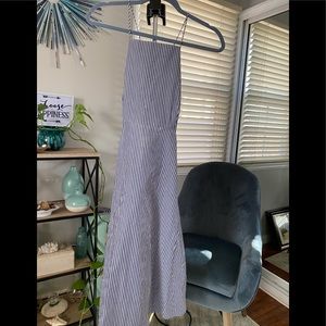 Zara blue & white striped dress